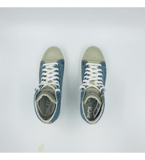 Handmade shoes snake skin and leather
